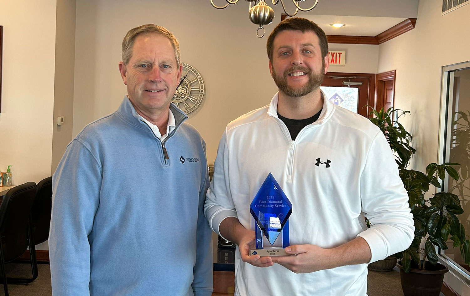 Ryne Turke Awarded
Blue Diamond Community Service Award